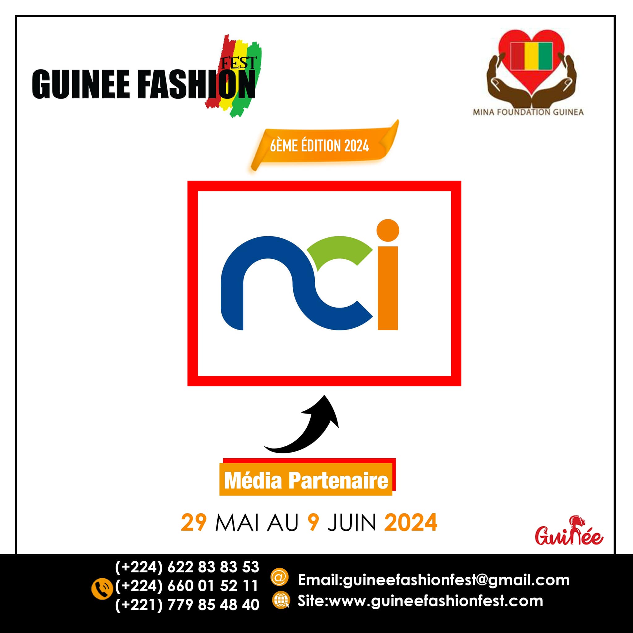 Guinee Fashion Fest Edition 6 2024 presents the TV Channel NCI from Ivory Coast