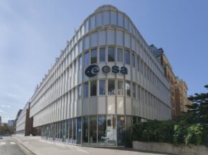 ESA_s_headquarters_Mario_Nikis_pillars