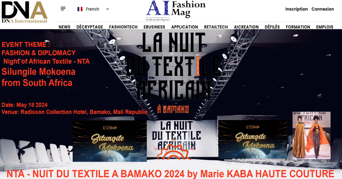 AFRICA VOGUE COVER - NTA-NUIT-DU-TEXTILE-A-BAMAKO-2024-FIRST-EDITION -presents-Silungile-Mokoena-from-South-Africa-Brand-HOUSE-OF-SLUVIN-Collection-Africa-DN-A-INTERNATIONAL-Media-Partner