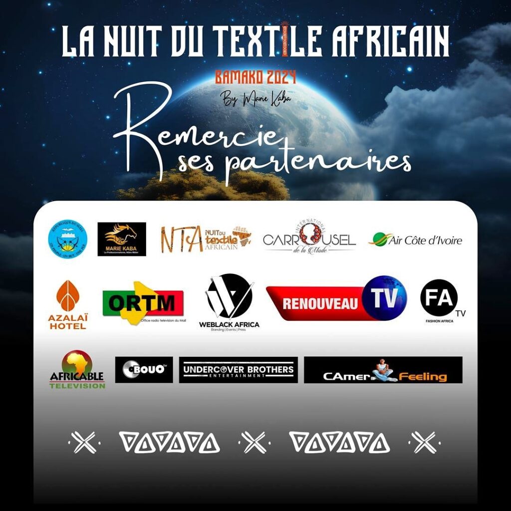 NUIT DU TEXTILE AFRICAIN A BAMAKO - SPECIAL THANKS TO THE PARTNERS