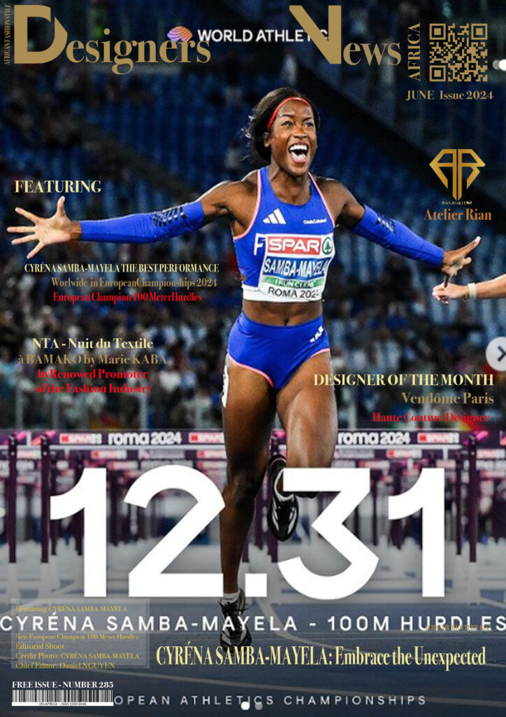 AFRICA-FASHION-STYLE-2490X3508-DN-AFRICA-COVER-NUMBER-285-JUNE-10-2024-CYRÉNA-SAMBA-MAYELA-NEW-EUROPEAN-CHAMPION-100-METER-HURDLES- World Record 12.31