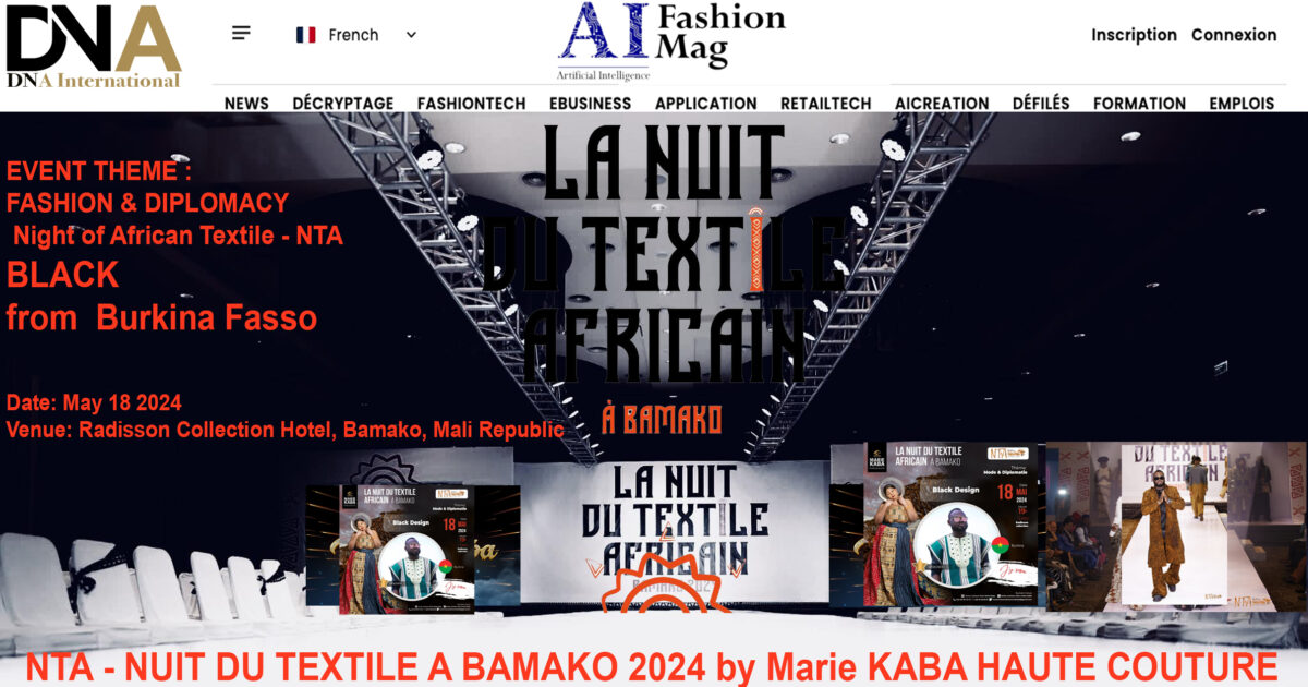 AFRICA-VOGUE-COVER-NTA-EVENT-THEME-FASHION-&-DIPLOMACY - Night-of-African-Textile-NTA-BLACK-from- Burkina-Fasso-DN-A-INTERNATIONAL-Media-Partner