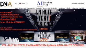 AFRICA-VOGUE-COVER-NTA-EVENT-THEME-FASHION-&-DIPLOMACY - Night-of-African-Textile-NTA-Koumba-CISSE-from- Guinée-KONAKRY-DN-A-INTERNATIONAL-Media-Partner
