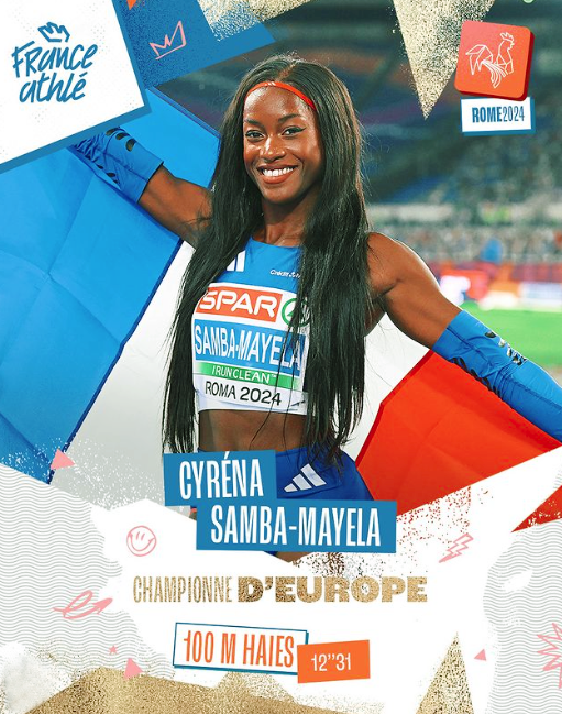 Cyréna Samba-Mayela the best performance worldwide in European Championships 2024 in Italy