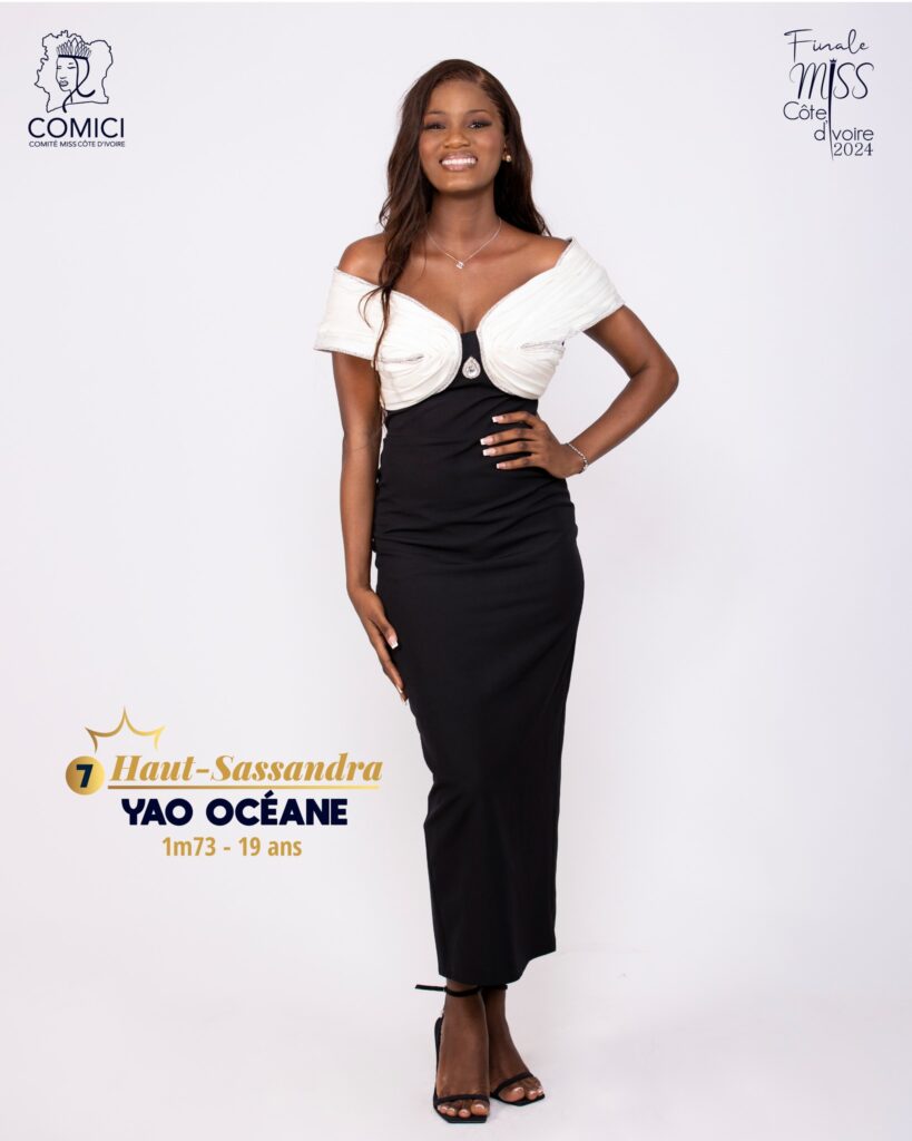 MissCi2024 Discover the candidate N°7 and appreciate her original look and personalityYAO Océane Miss Haut-Sassandra 2024 1m73 - 19 years old Degree 2 Law