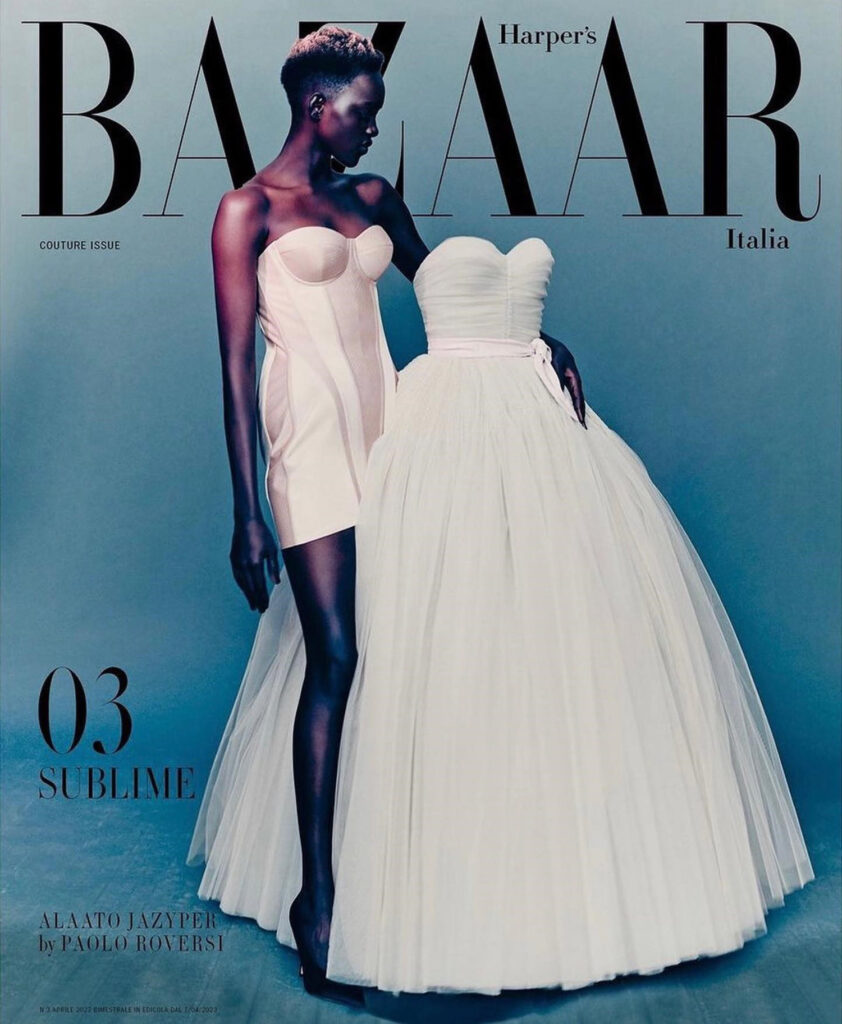 Alaato Jazyper Michael covers Harper’s Bazaar Italia April/May 2023 by Paolo Roversi