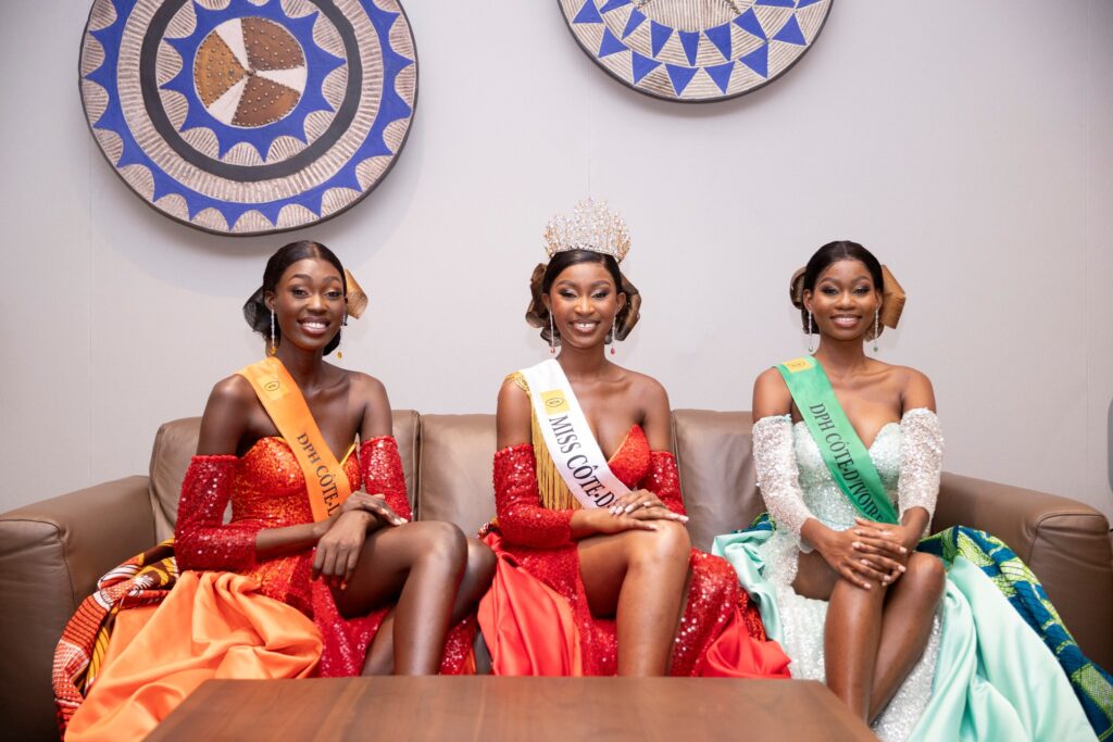 The jury’s top three winners include Diamala Marie-Emmanuelle (20 years old, 1.79m), Candidate N°21 – Miss Coulibaly Fatoumata (20 years old, 1.85m) as the First Runner-Up , Candidate N°10 as Miss Gontouzo – Konan Maulani (23 years old, 1.75m, Candidate No. 5) as the Second Runner-Up (Miss of the Mé region).