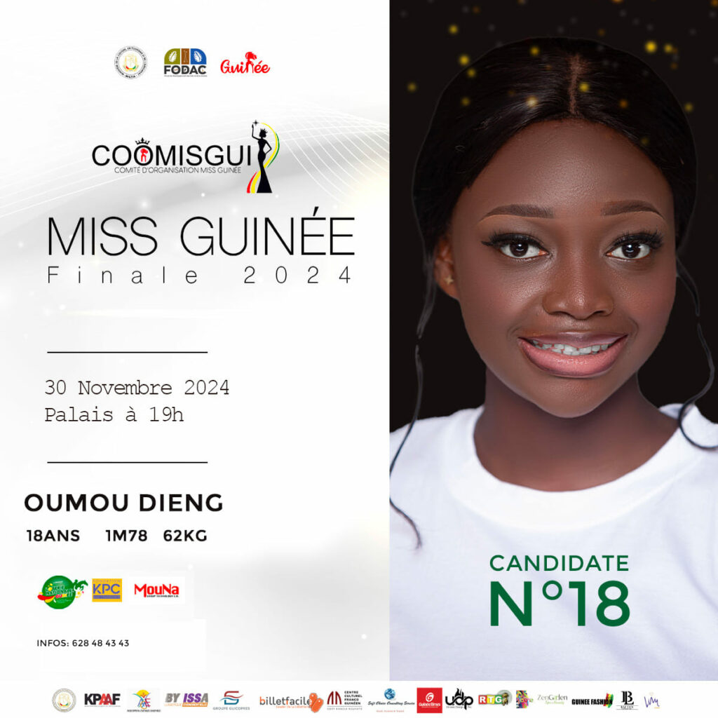 COMISGUI PRESENTS MISS GUINEE FINALE 2024 - OUMOU DIENG - SECOND RUNNER - MISS MOYENNE GUINEE 2024