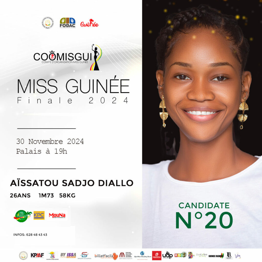 COOMISGUI presents MISS GUINEE FINALE 2024 - AISSATOU SADIO DIALLO - 5TH RUNNER MISS CONAKRY 2024