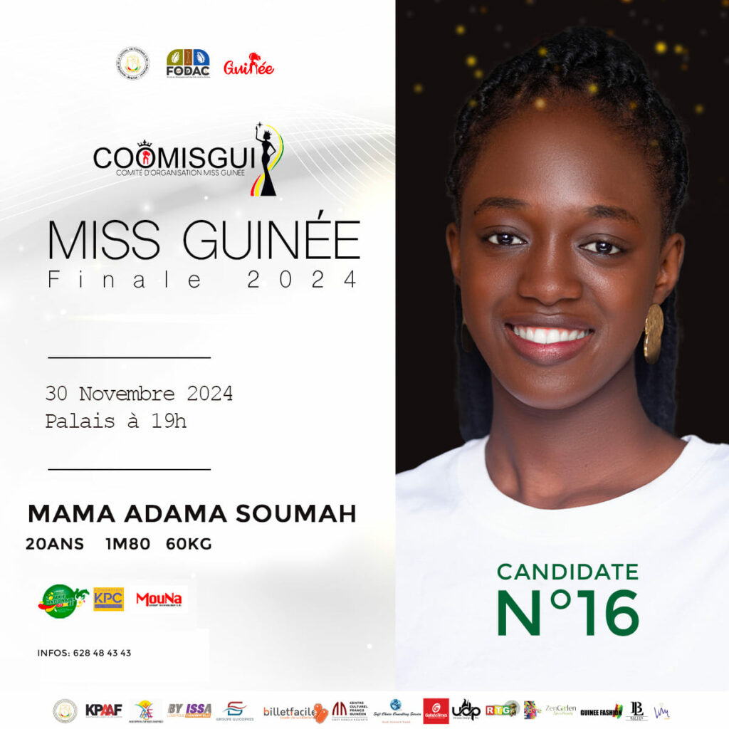 Coomisgui presents Miss Guinee Finale 2024.-MISS MAMA ADAMA SOUMAH - FIRST RUNNER MISS MOYENNE GUINEE 