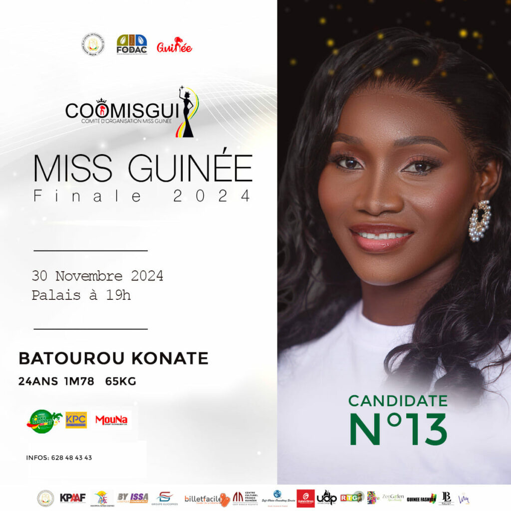 MISS GUINEE 2024 - mISS BATOUROU KONATE - MISS HAUTE GUINEE - Contestant number 13