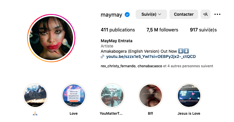 MayMay Entrata Artiste - 7,5 M followers