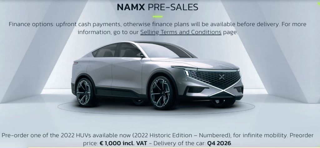 NAMX PRESALES 2024