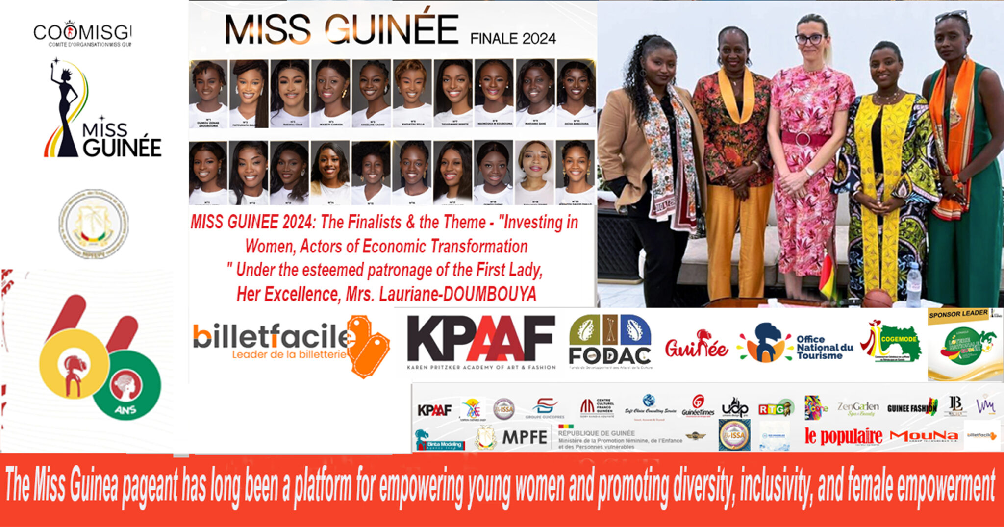 The Miss Guinée finalists' involvement Stop Violence: The Centre ...