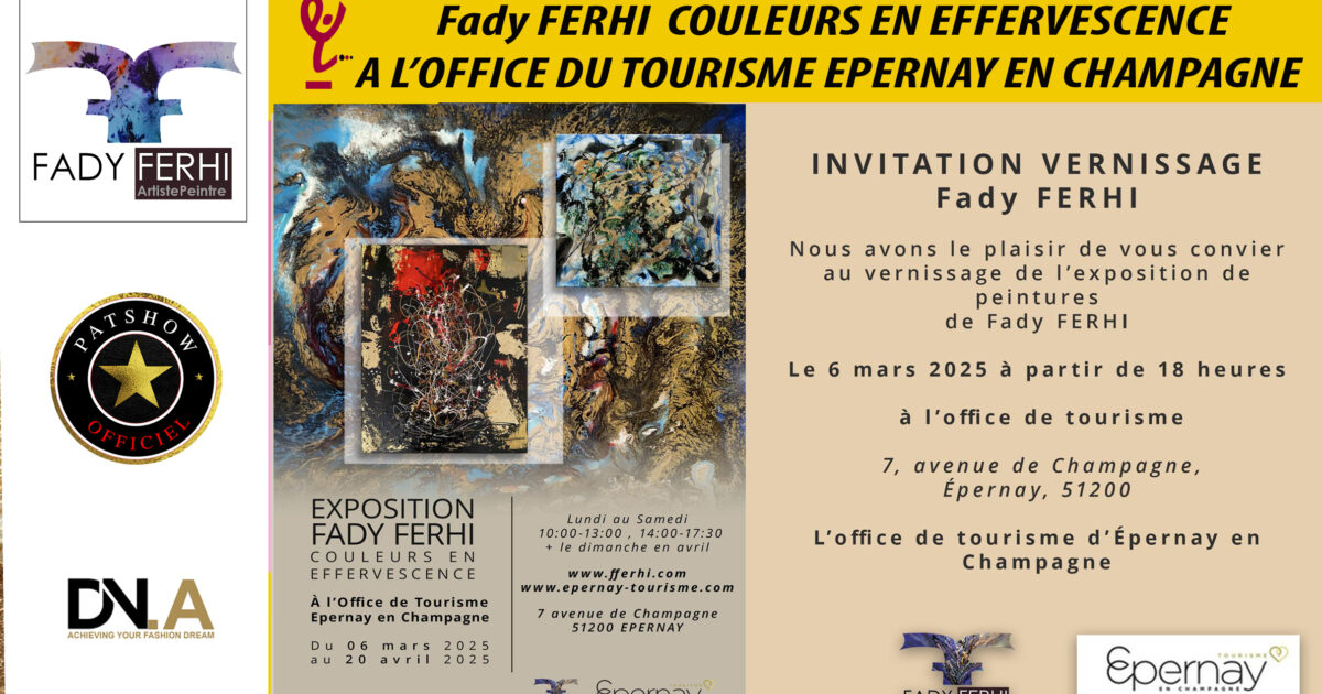 AFRICA-VOGUE-AFRICA- - The "Couleurs en Effervescence" exhibition by Fady Ferhi - Exposition at l'Office du Tourisme of Epernay