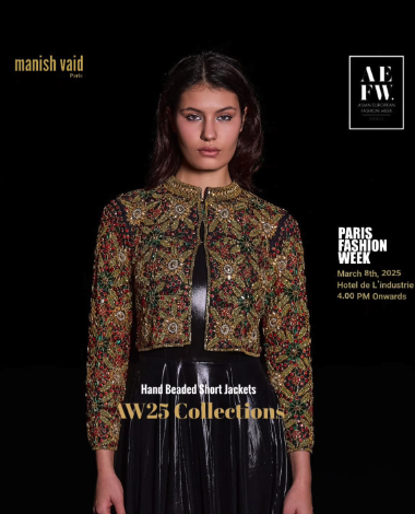 Manish Vaid's Enchanting SS25 Collections Dazzle at Hôtel de l'Industrie During Paris Fashion Week on International Women's Day